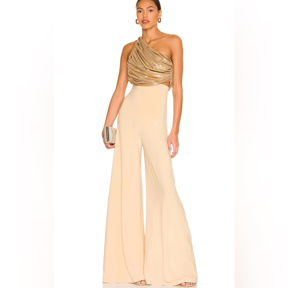 Norma Kamali Cream Wide Leg Pants